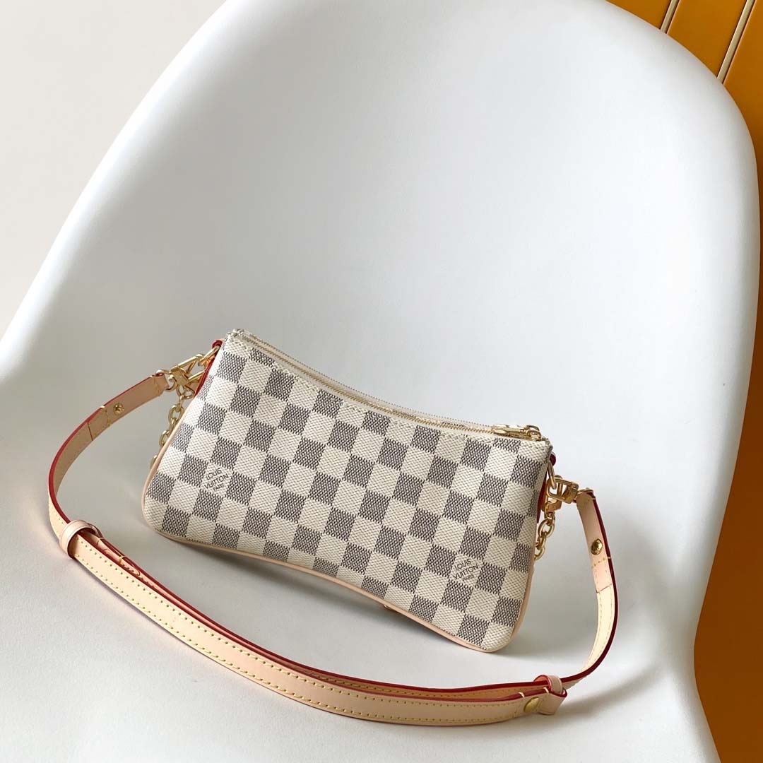 Louis Vuitton Pochette Liv Damier Azur   N00228 - FashionPlug