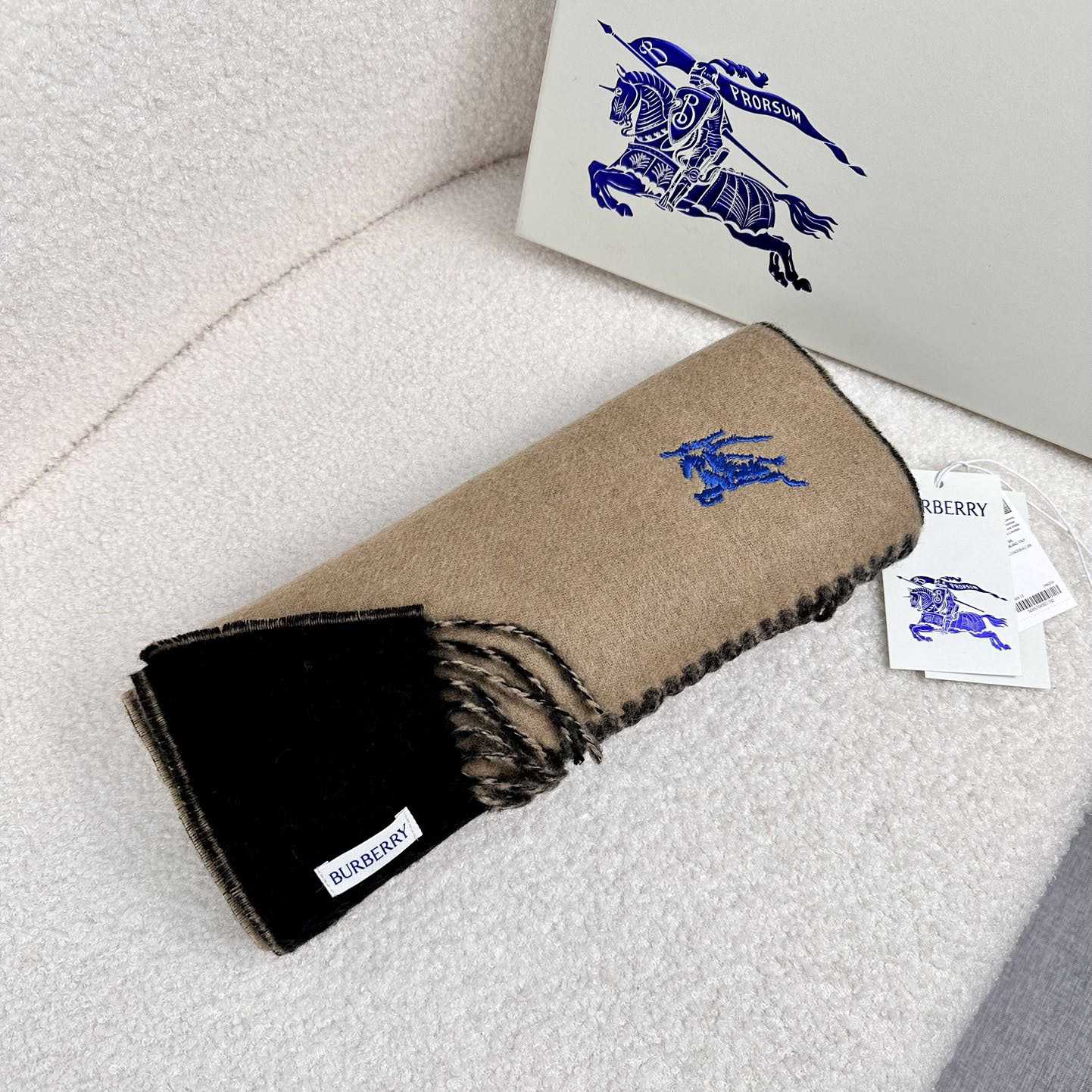 Burberry Reversible Cashmere Scarf - FashionPlug