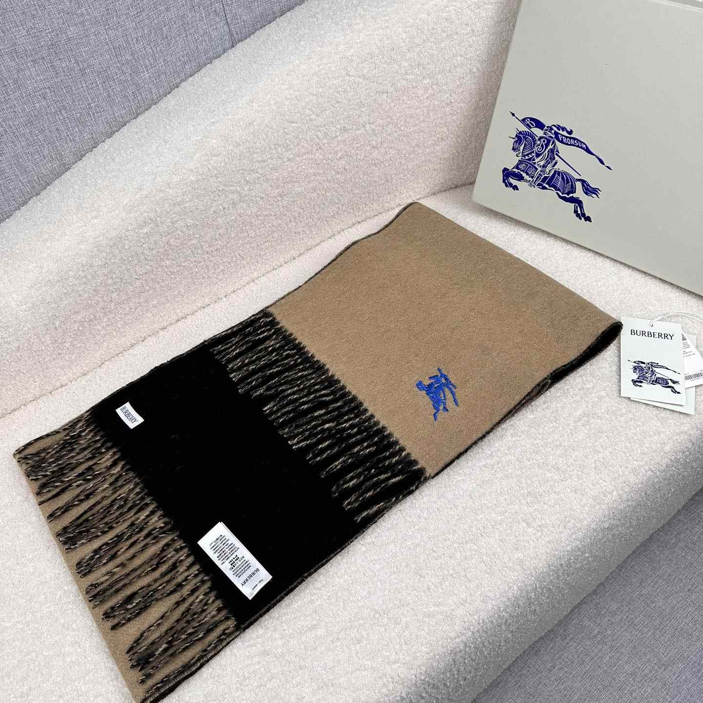 Burberry Reversible Cashmere Scarf - FashionPlug