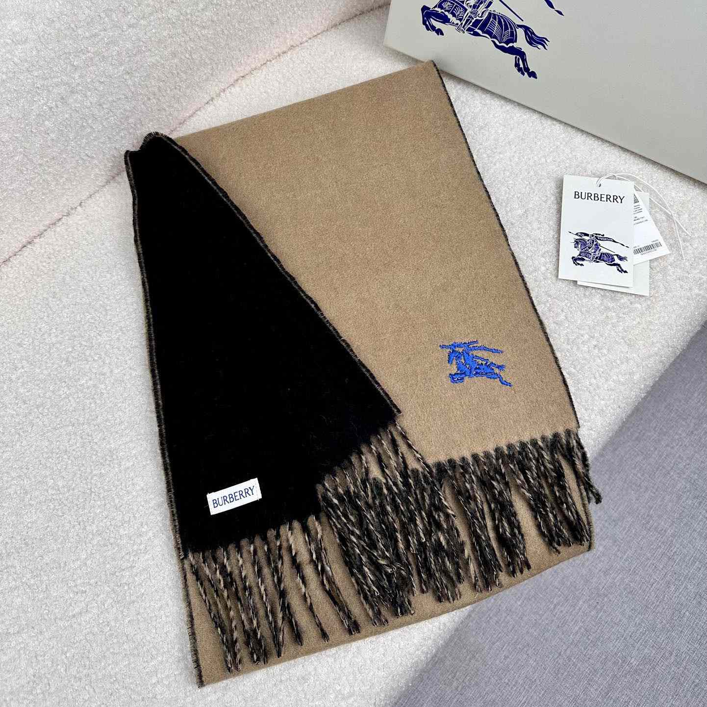 Burberry Reversible Cashmere Scarf - FashionPlug