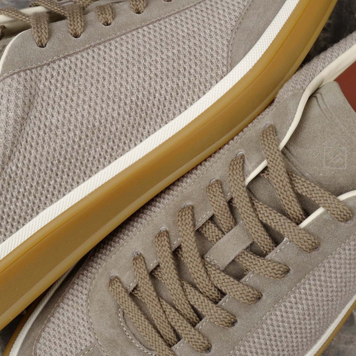 Loro Piana Tennis Walk Sneaker Pecora Nera® Wheat Stitch - FashionPlug