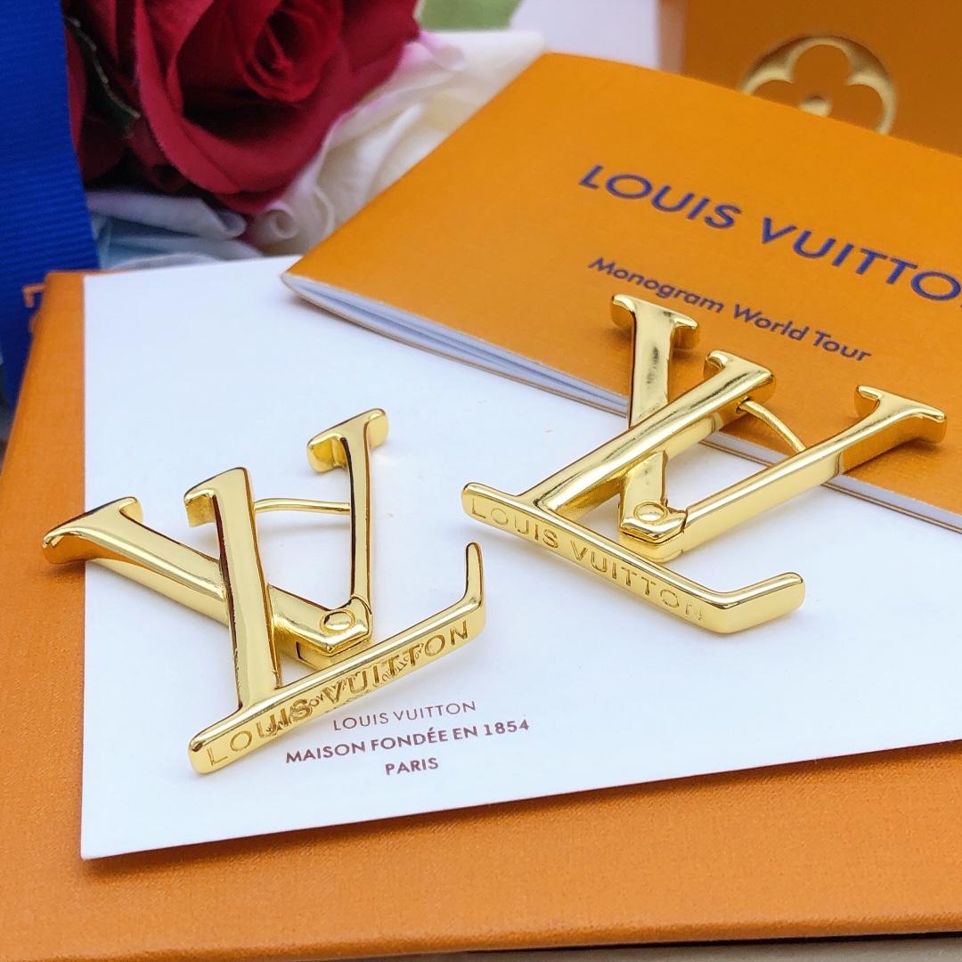 Louis Vuitton Macro LV Earrings - FashionPlug