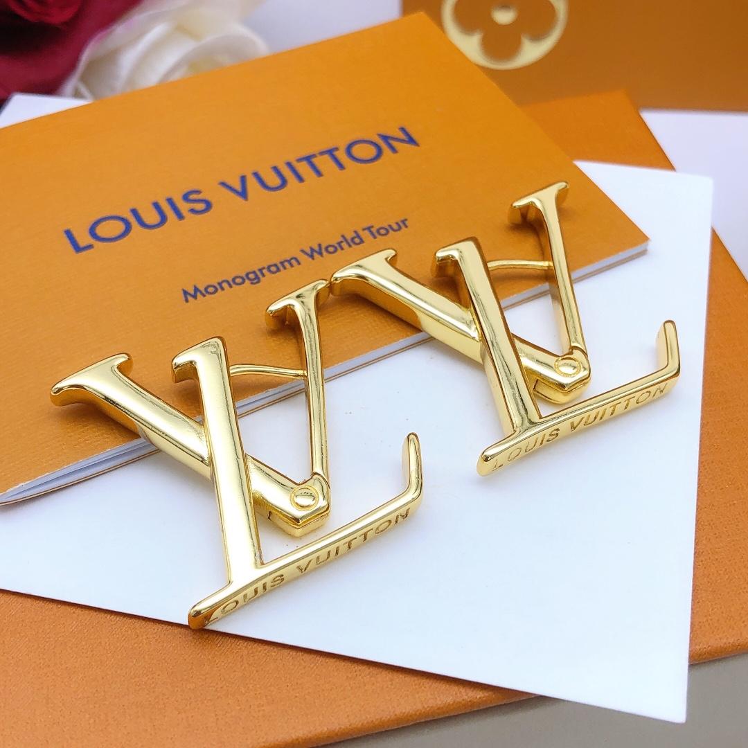 Louis Vuitton Macro LV Earrings - FashionPlug
