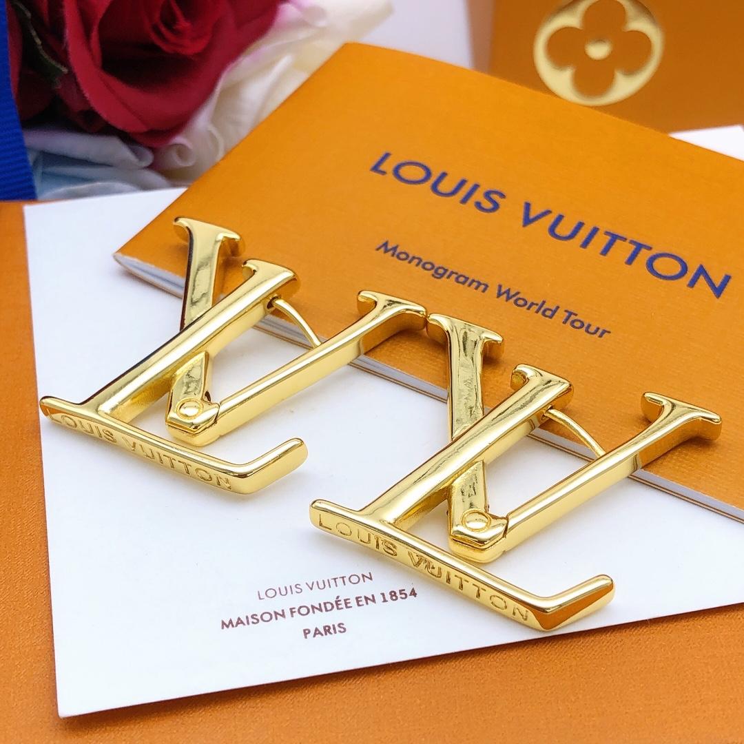 Louis Vuitton Macro LV Earrings - FashionPlug