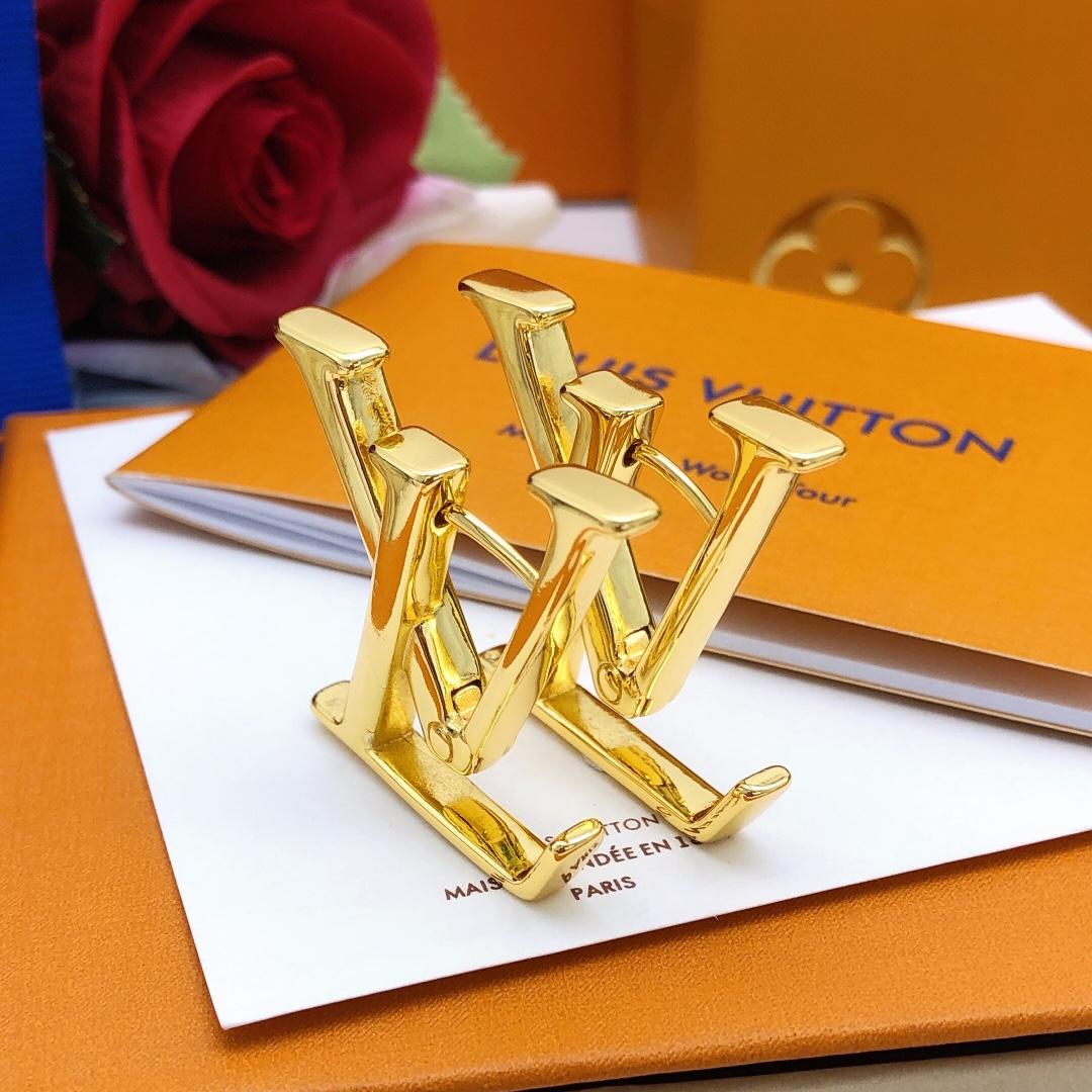Louis Vuitton Macro LV Earrings - FashionPlug