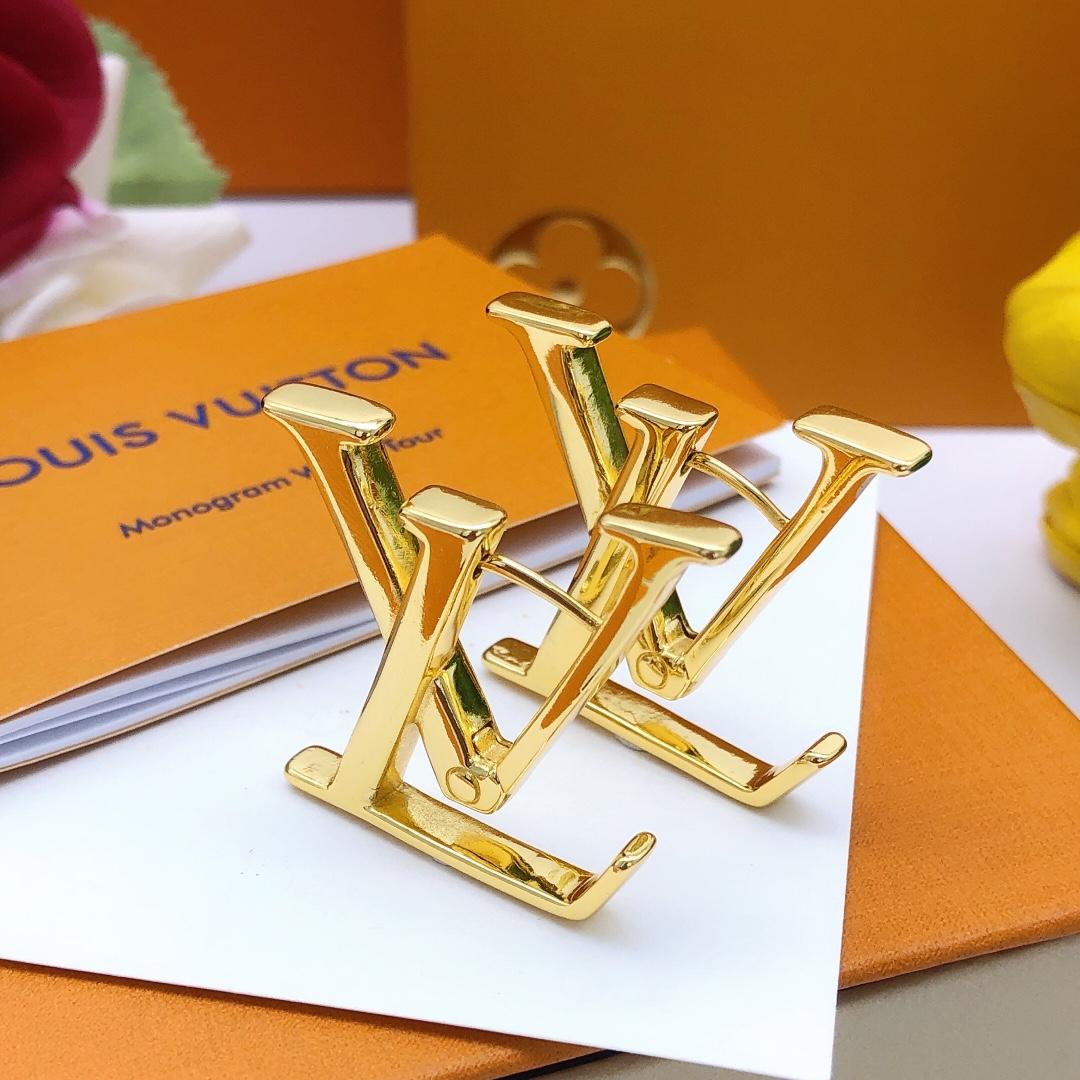 Louis Vuitton Macro LV Earrings - FashionPlug