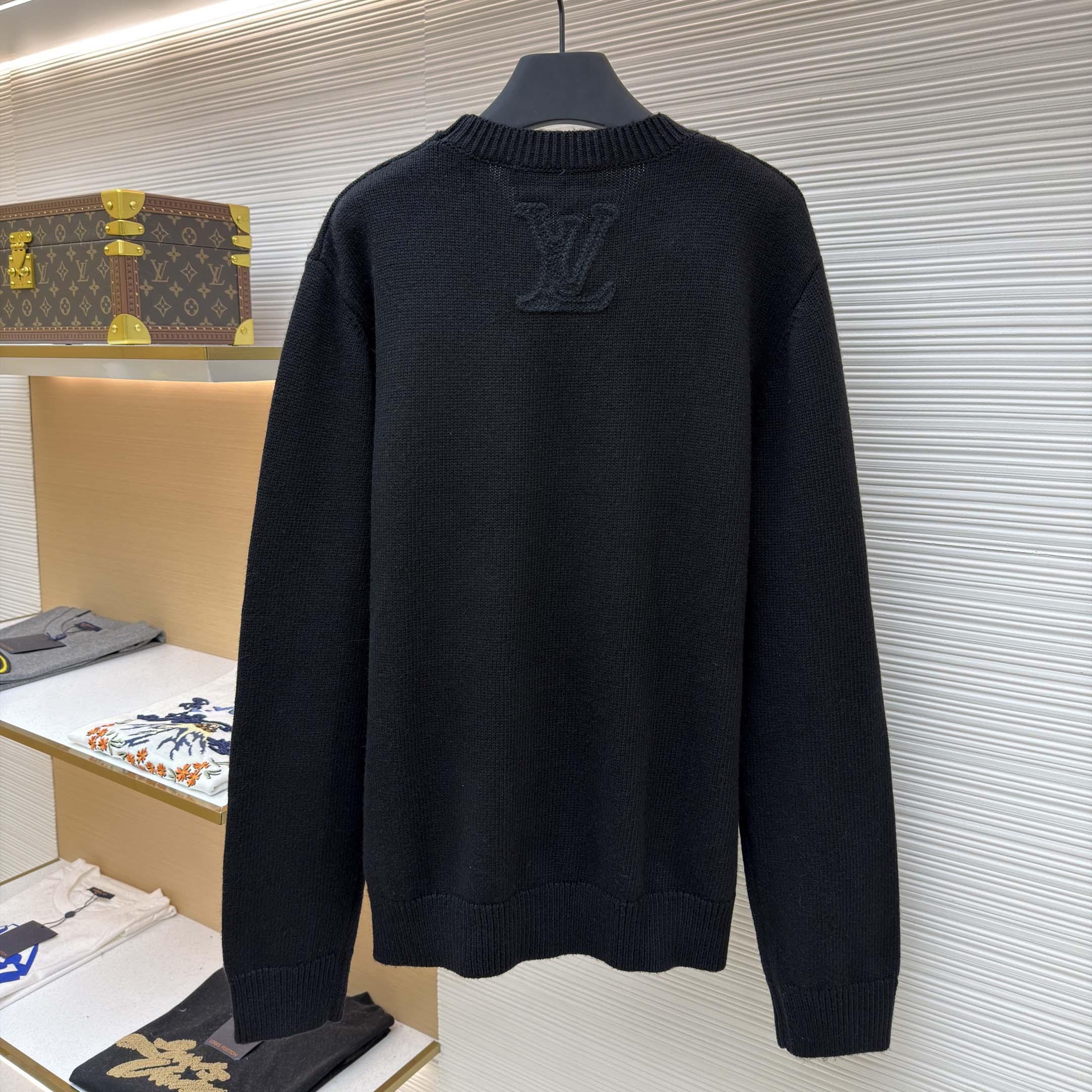 Louis Vuitton Embellished Knitted Crewneck  - FashionPlug