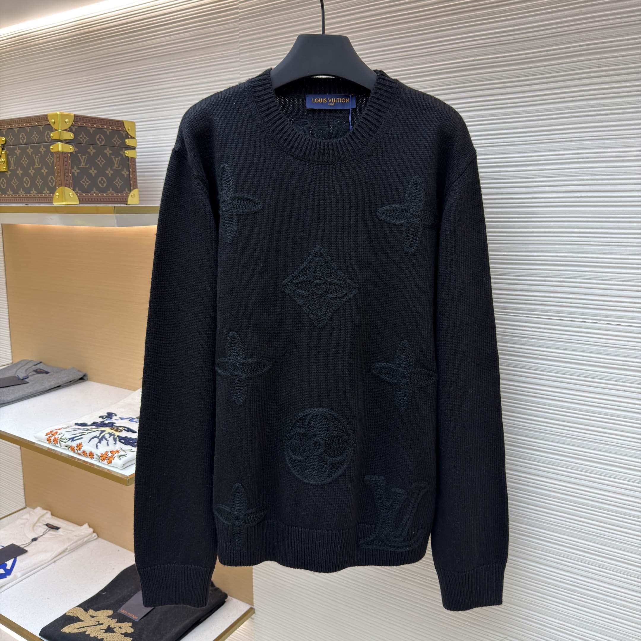 Louis Vuitton Embellished Knitted Crewneck  - FashionPlug
