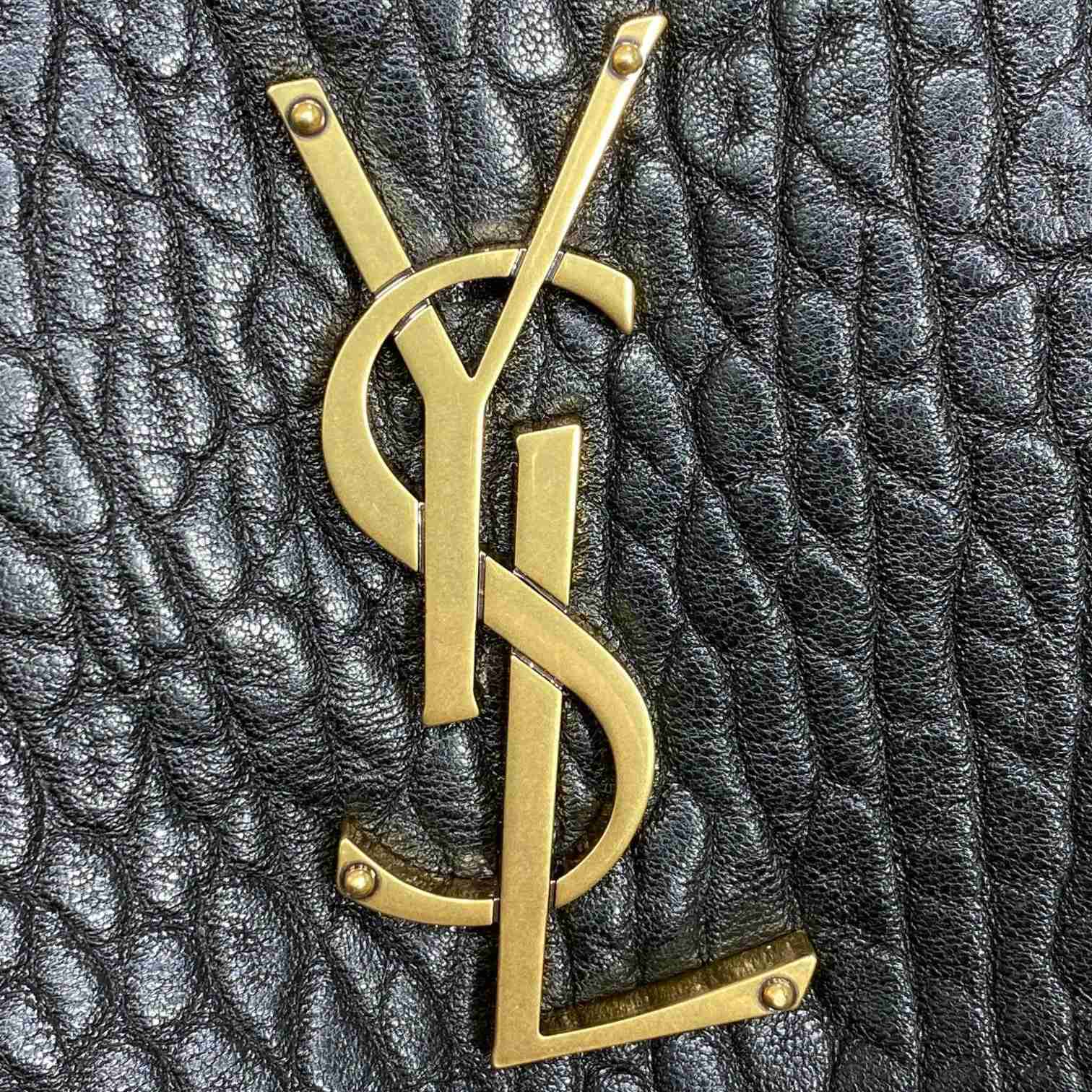 Saint Laurent Calypso Large In Grained Lambskin   - FashionPlug