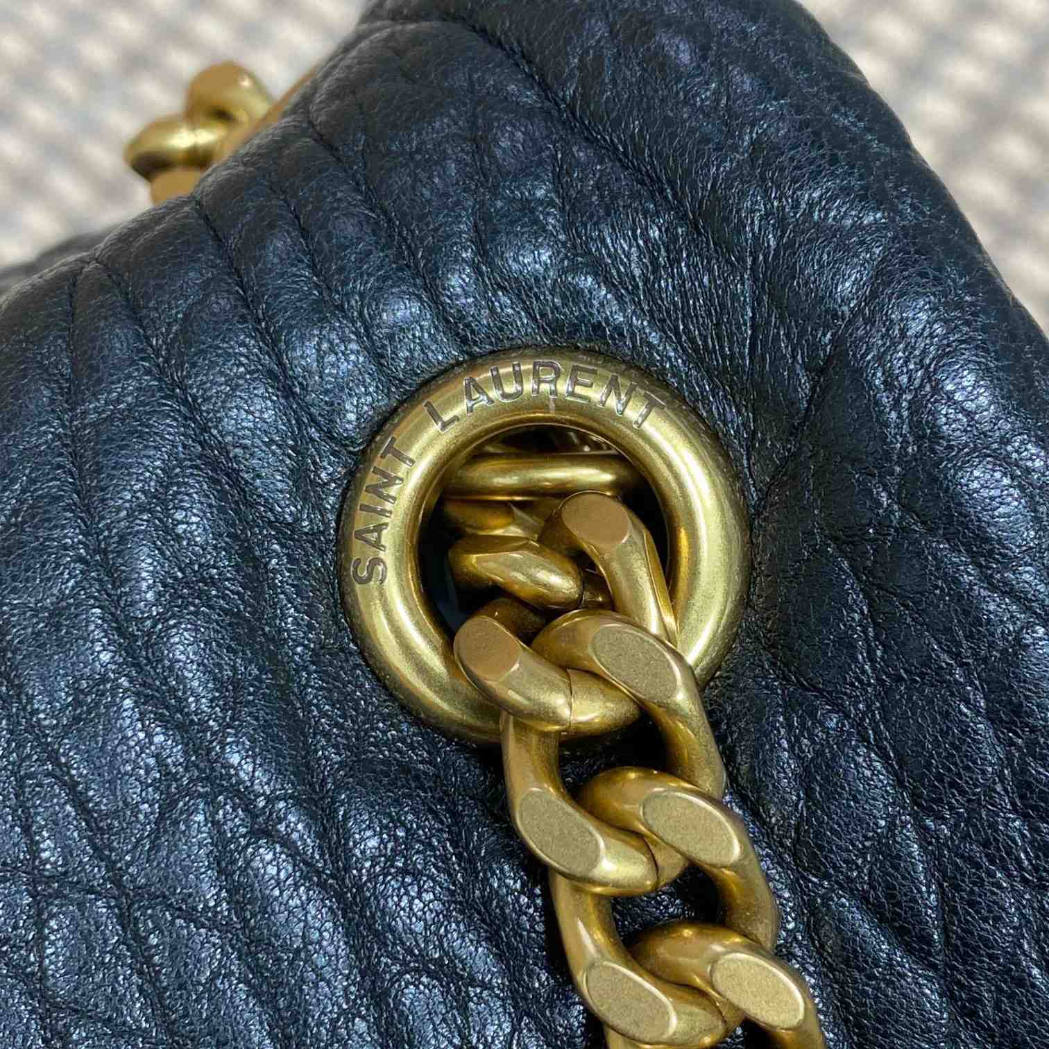 Saint Laurent Calypso Large In Grained Lambskin   - FashionPlug