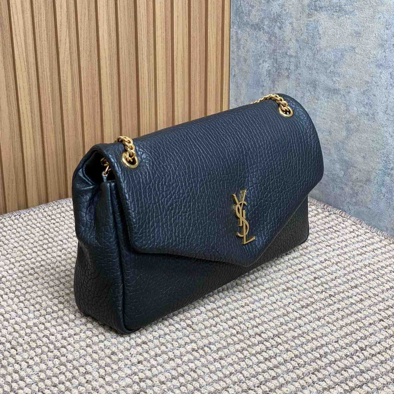 Saint Laurent Calypso Large In Grained Lambskin   - FashionPlug