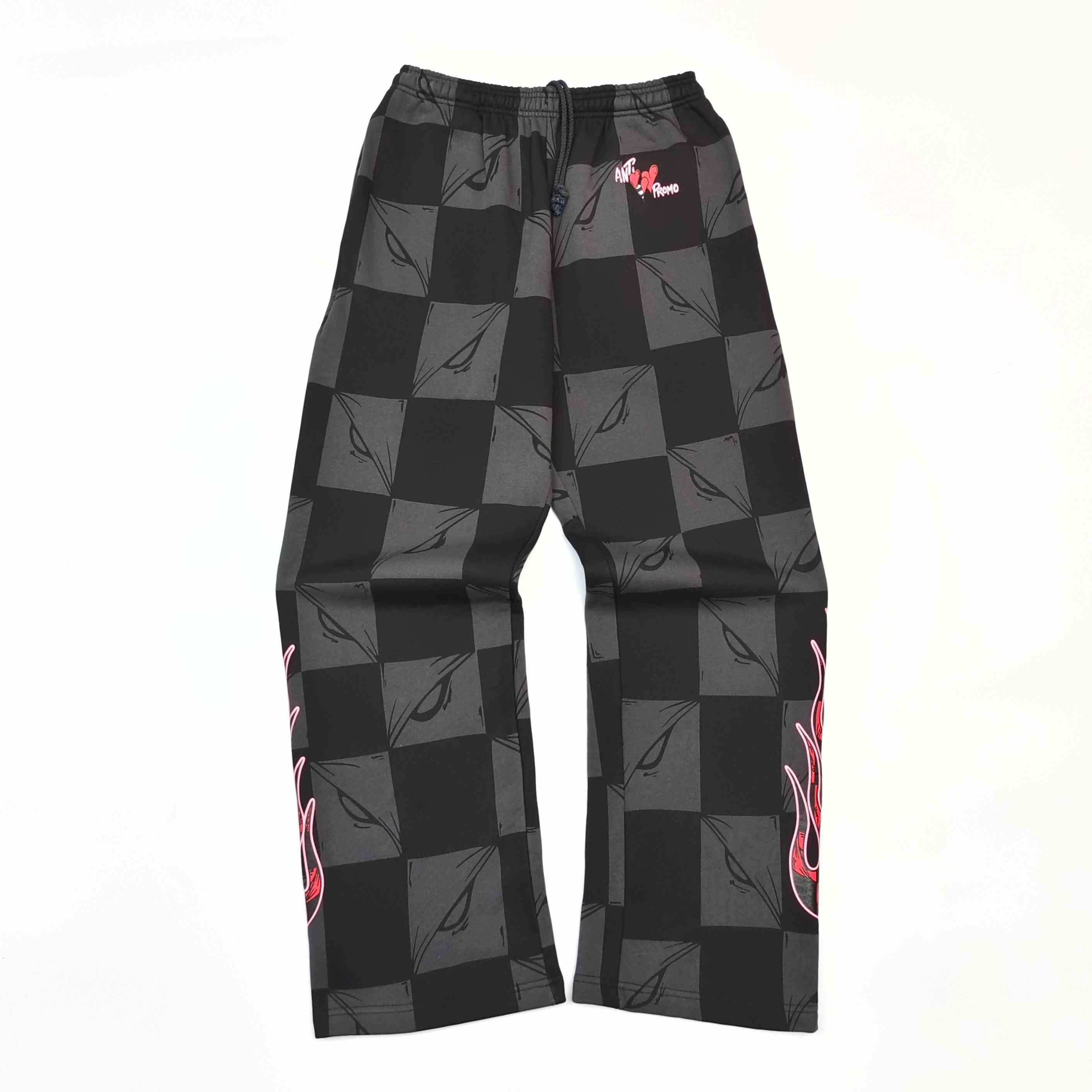 Chrome Hearts Matty Boy "Anti Promo" 99 Eyes Flame Sweatpants - FashionPlug