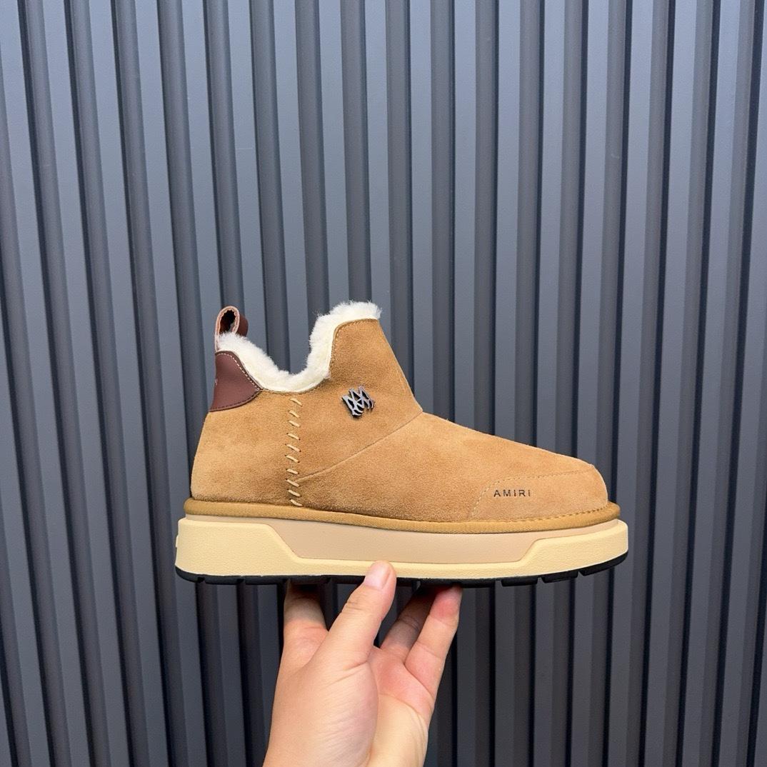 Amiri Malibu Shearling Lined Suede Boots - FashionPlug