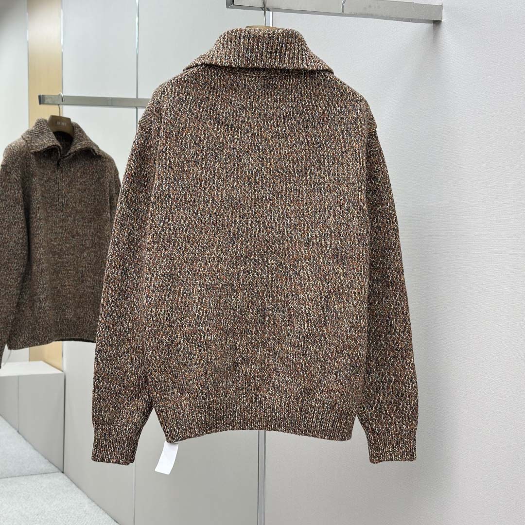 Loro Piana Cashmere Half-Zip Rollneck Sweater - FashionPlug