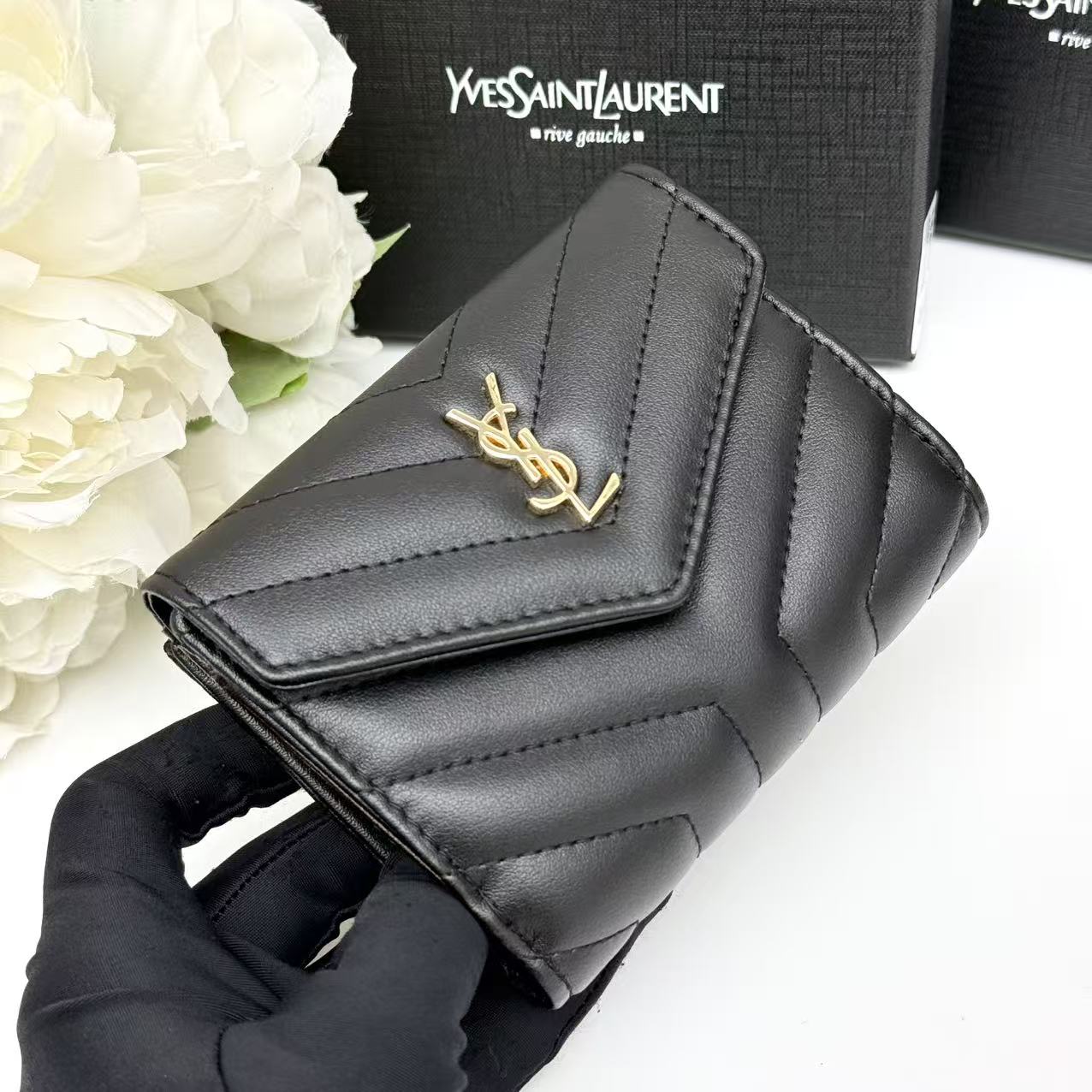 Saint Laurent Cassandre Matelassé Wallet  12·5*10*2.5cm - FashionPlug