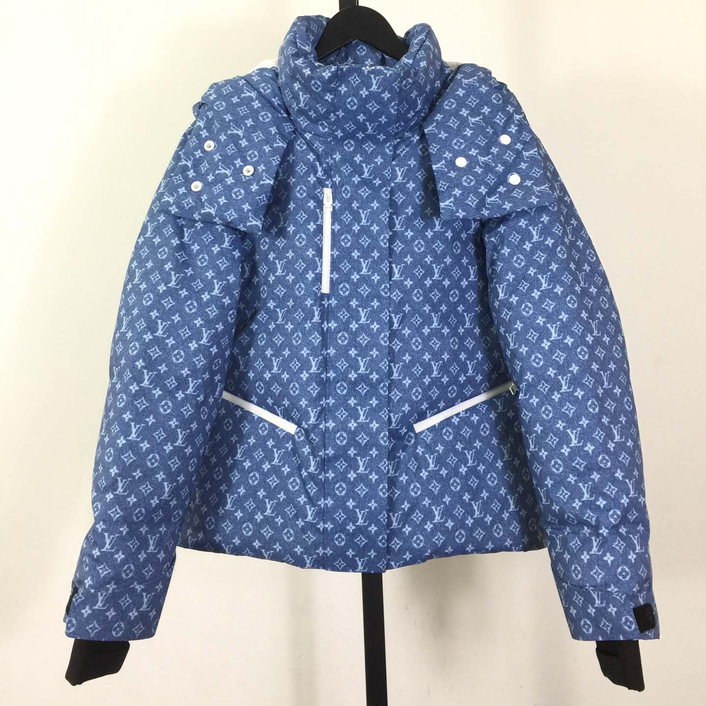Louis Vuitton Denim-Effect Monogram Ski Jacket  - FashionPlug