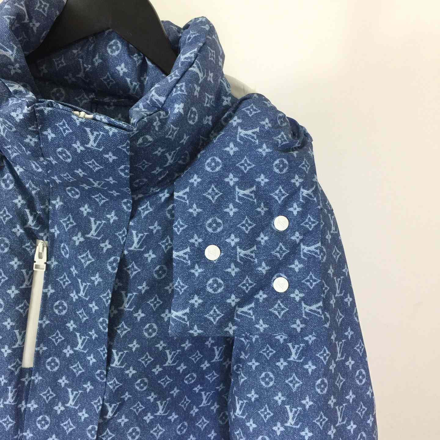 Louis Vuitton Denim-Effect Monogram Ski Jacket  - FashionPlug