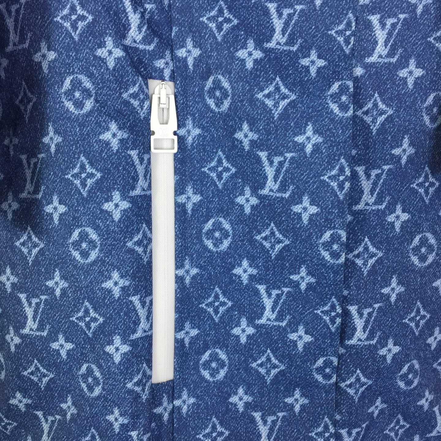 Louis Vuitton Denim-Effect Monogram Ski Jacket  - FashionPlug