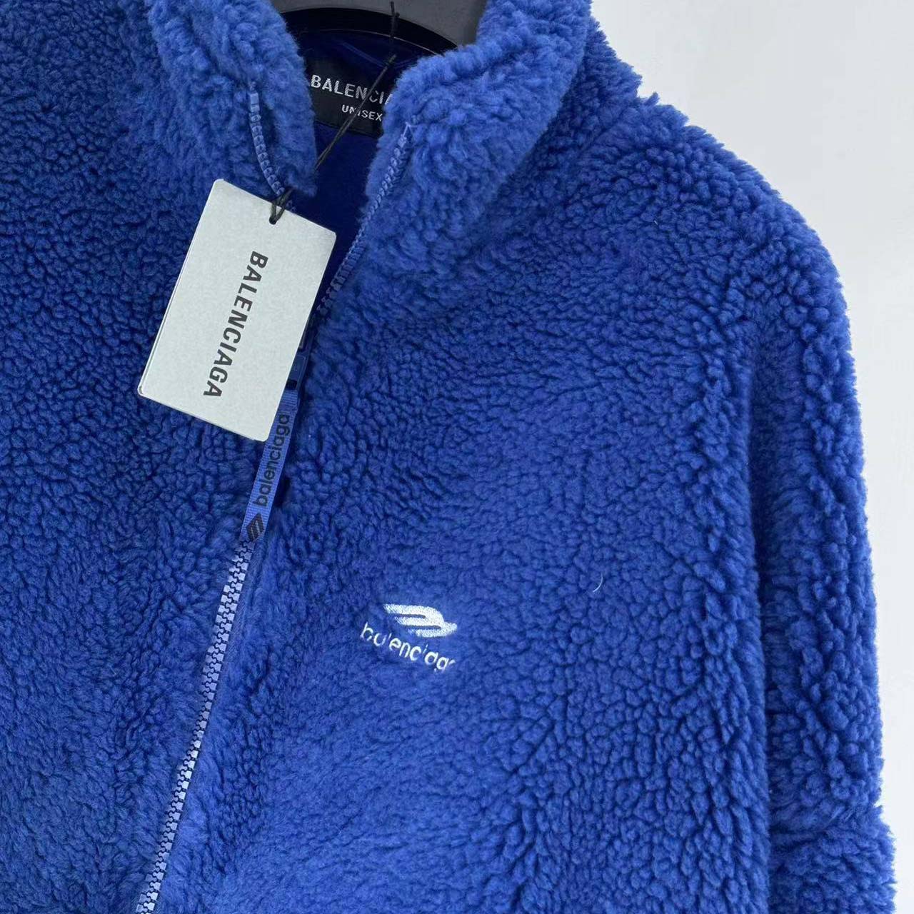 Balenciaga 3B Sports Icon Ski Zip-Up Jacket In Light Marine Blue - FashionPlug