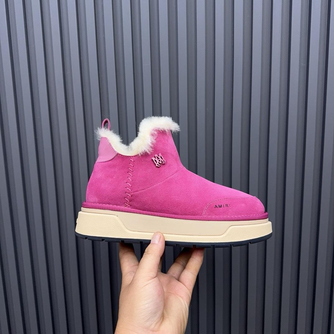 Amiri Malibu Shearling Lined Suede Boots - FashionPlug