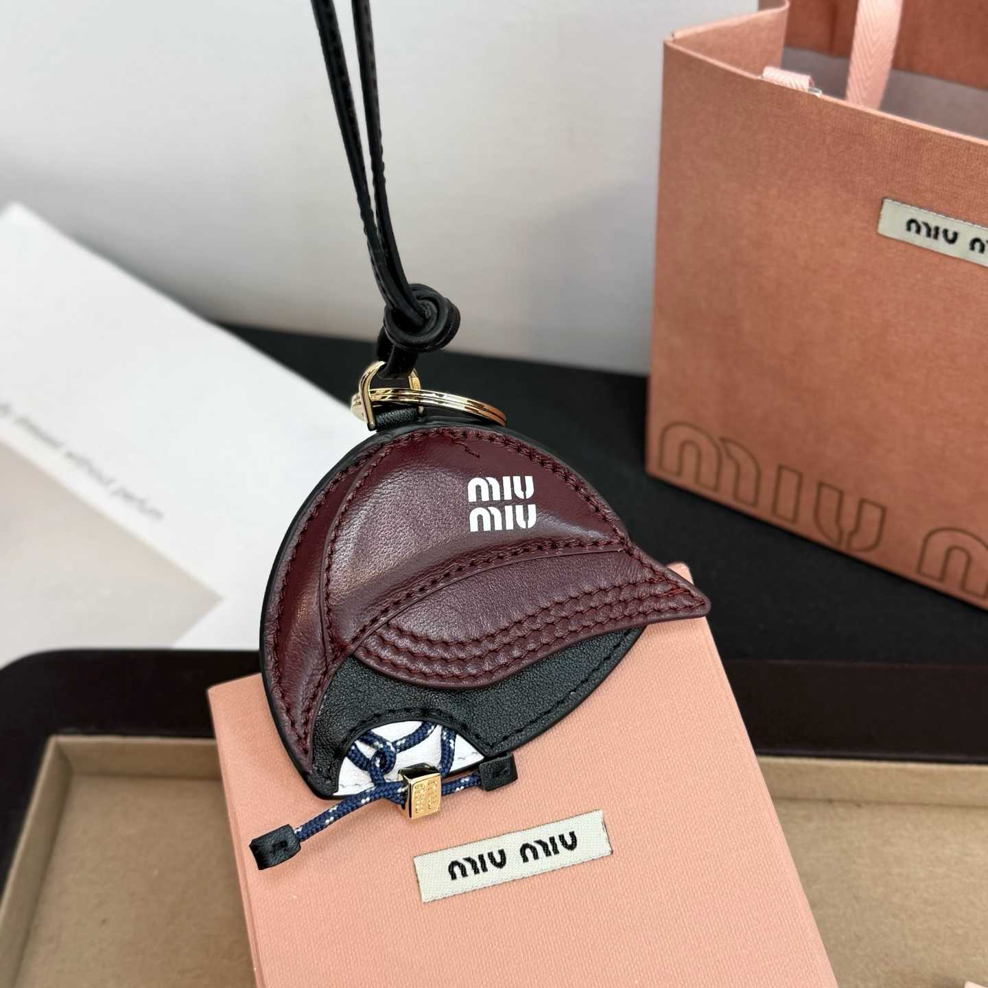 Miu Miu Leather Key Ring Trick - FashionPlug