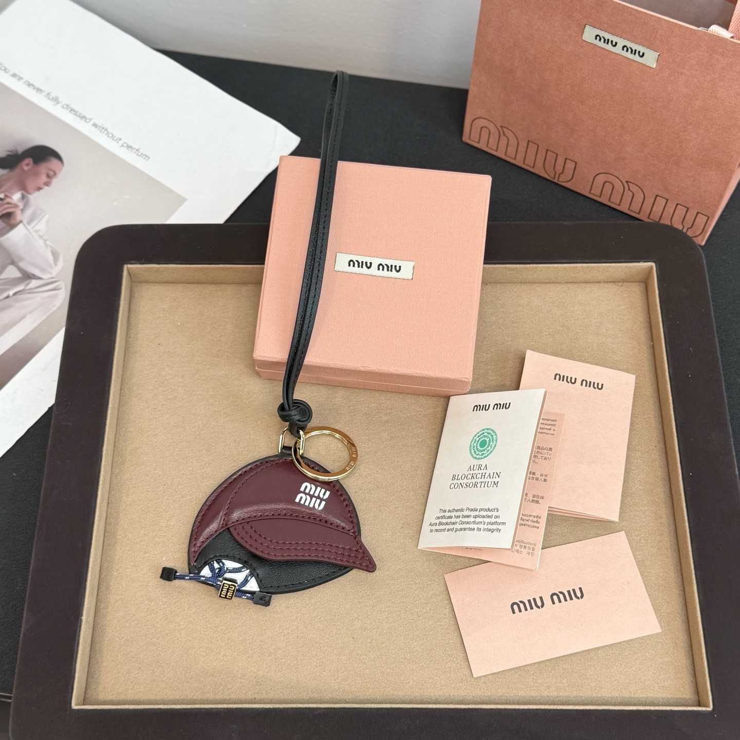 Miu Miu Leather Key Ring Trick - FashionPlug