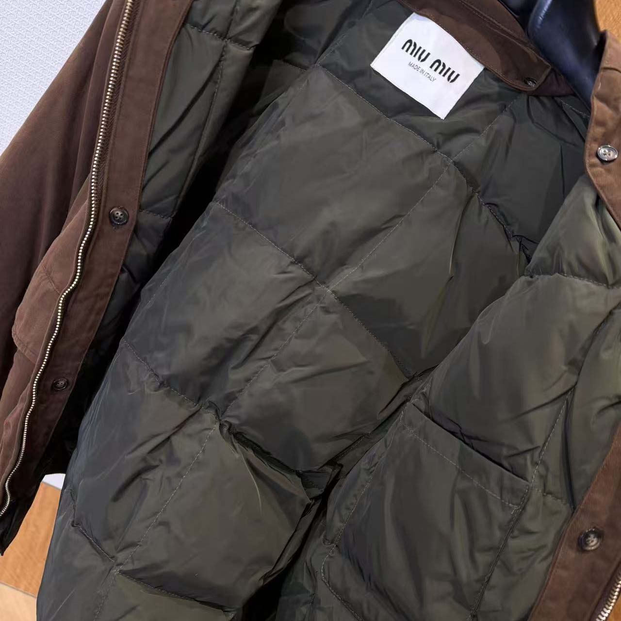 Miu Miu Logo Denim Bomber Jacket - FashionPlug