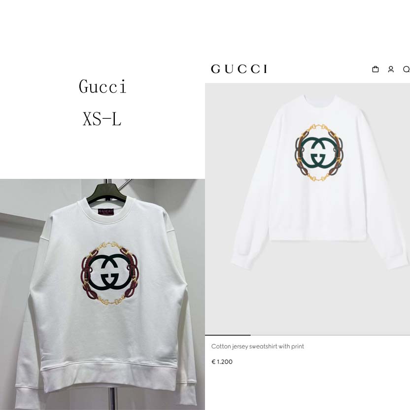 Gucci Cotton Jersey Sweatshirt With Print - FashionPlug