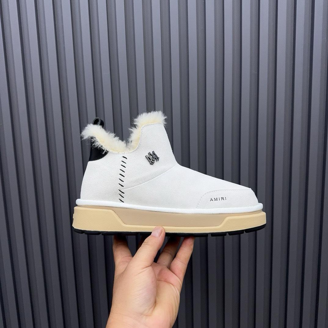 Amiri Malibu Shearling Lined Suede Boots - FashionPlug