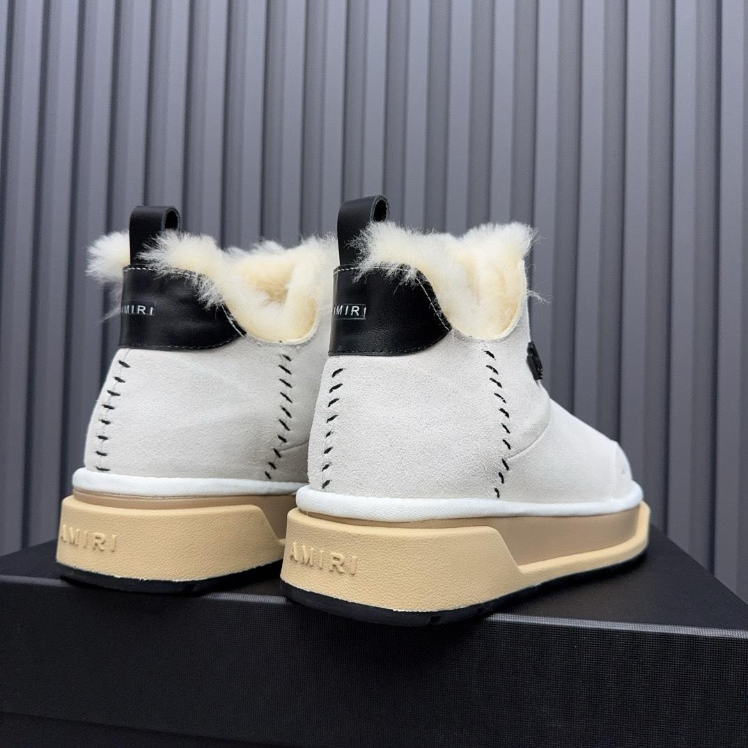 Amiri Malibu Shearling Lined Suede Boots - FashionPlug