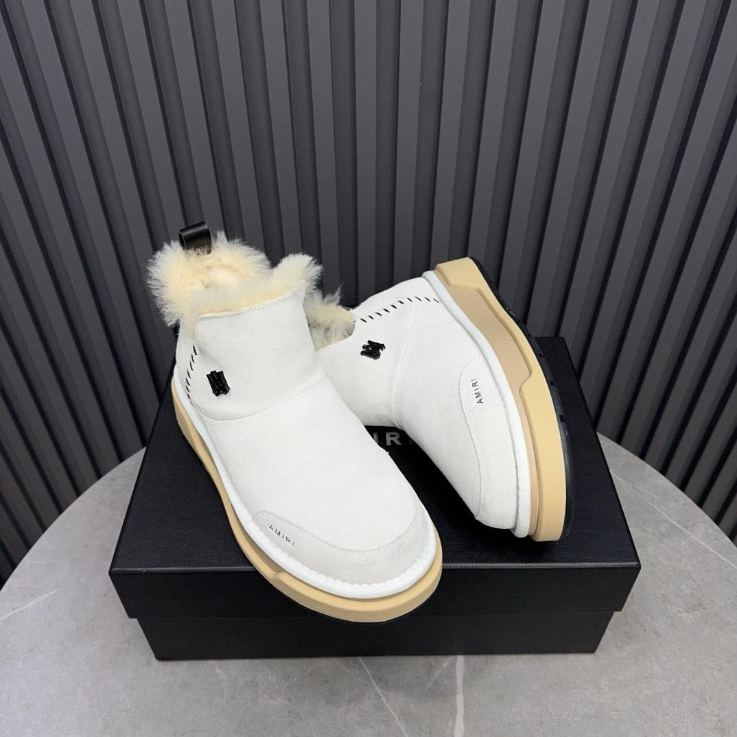 Amiri Malibu Shearling Lined Suede Boots - FashionPlug