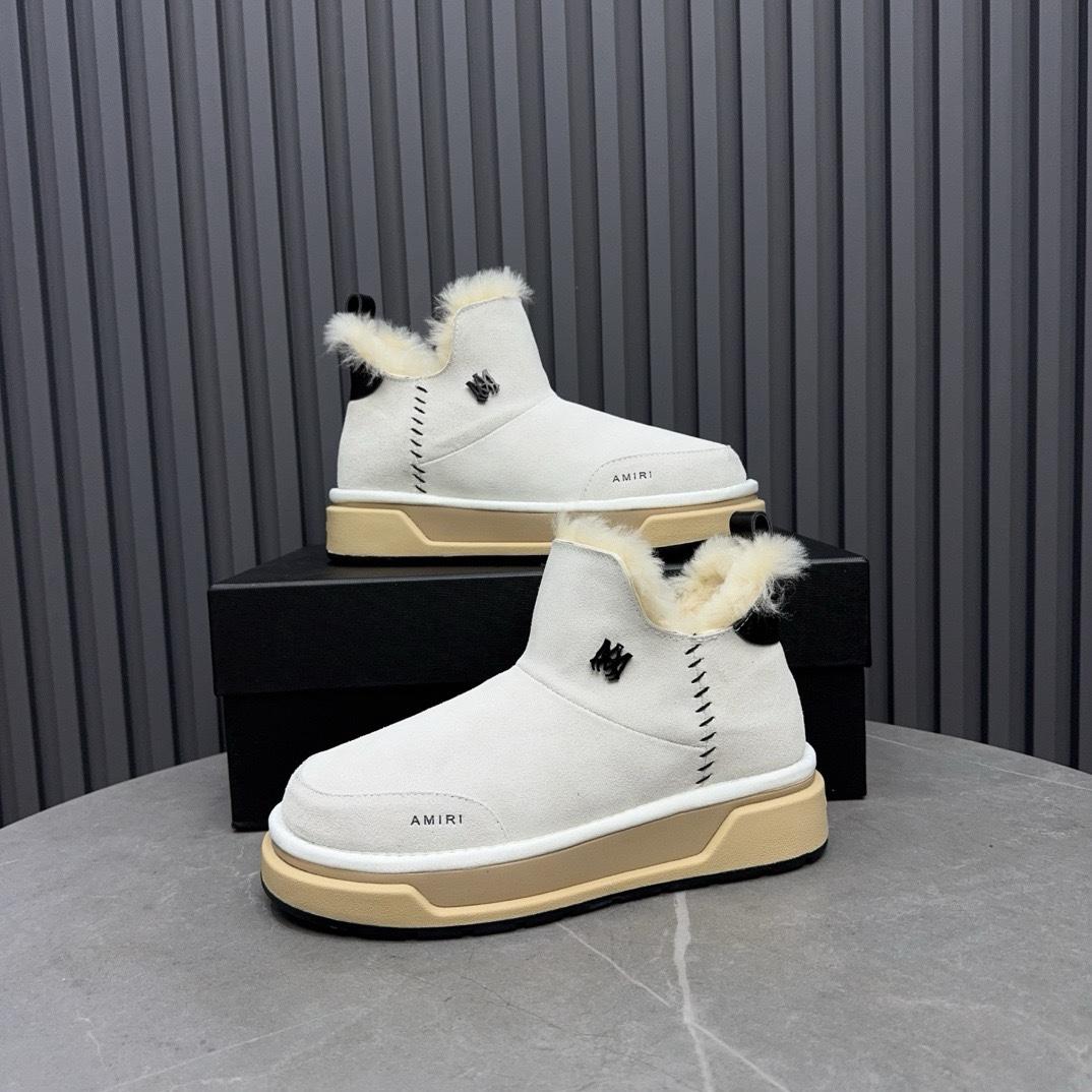 Amiri Malibu Shearling Lined Suede Boots - FashionPlug