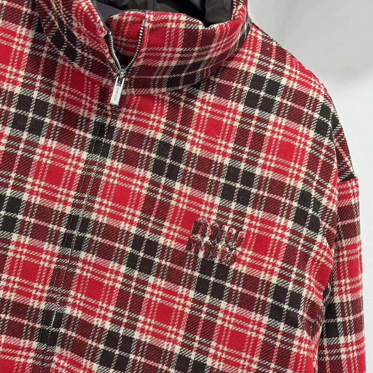 Miu Miu Technical Pongé Reversible Down Jacket - FashionPlug