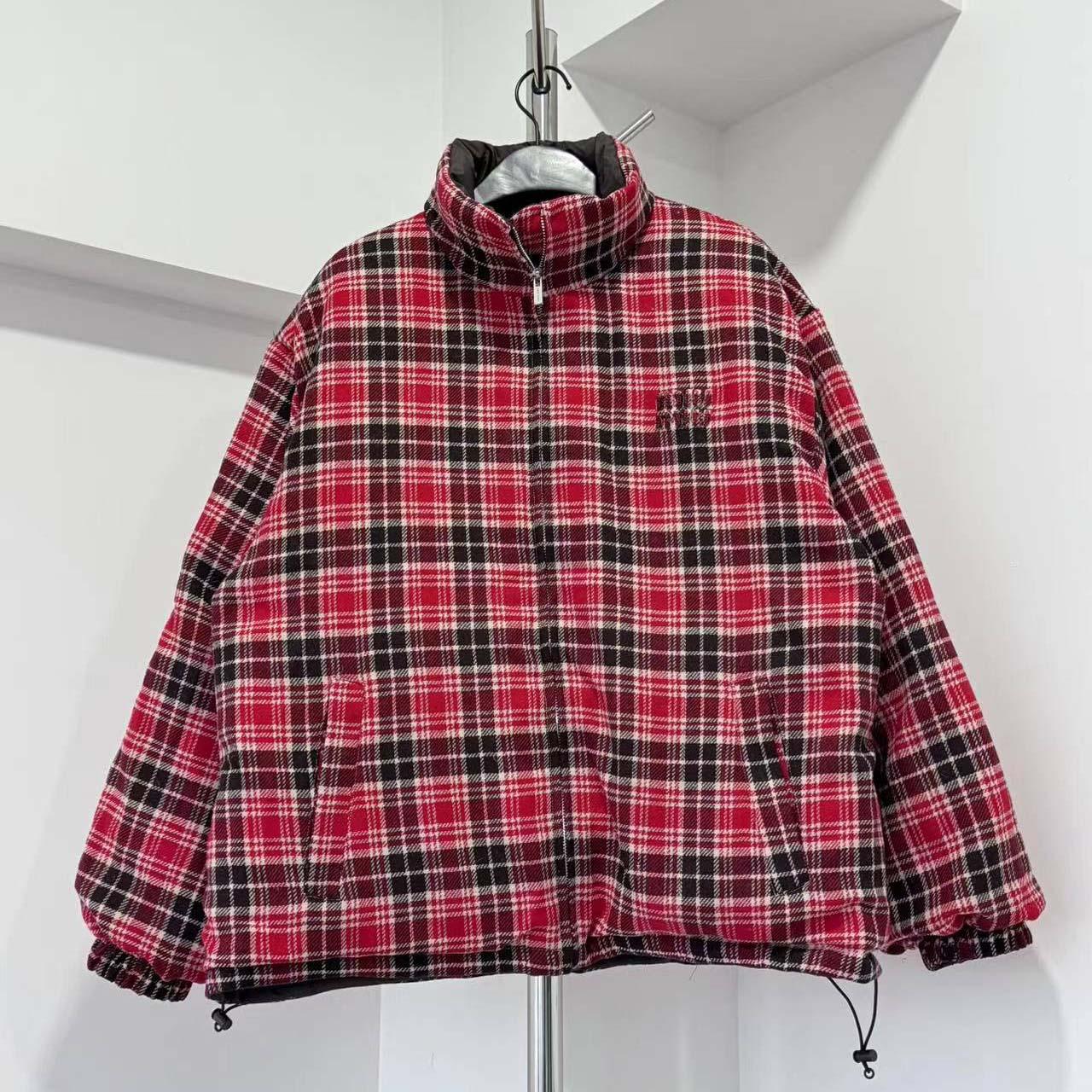Miu Miu Technical Pongé Reversible Down Jacket - FashionPlug