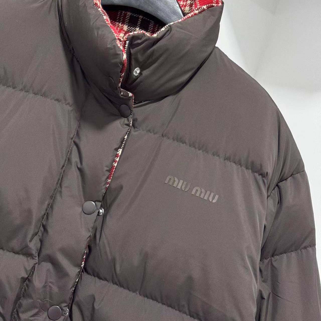 Miu Miu Technical Pongé Reversible Down Jacket - FashionPlug
