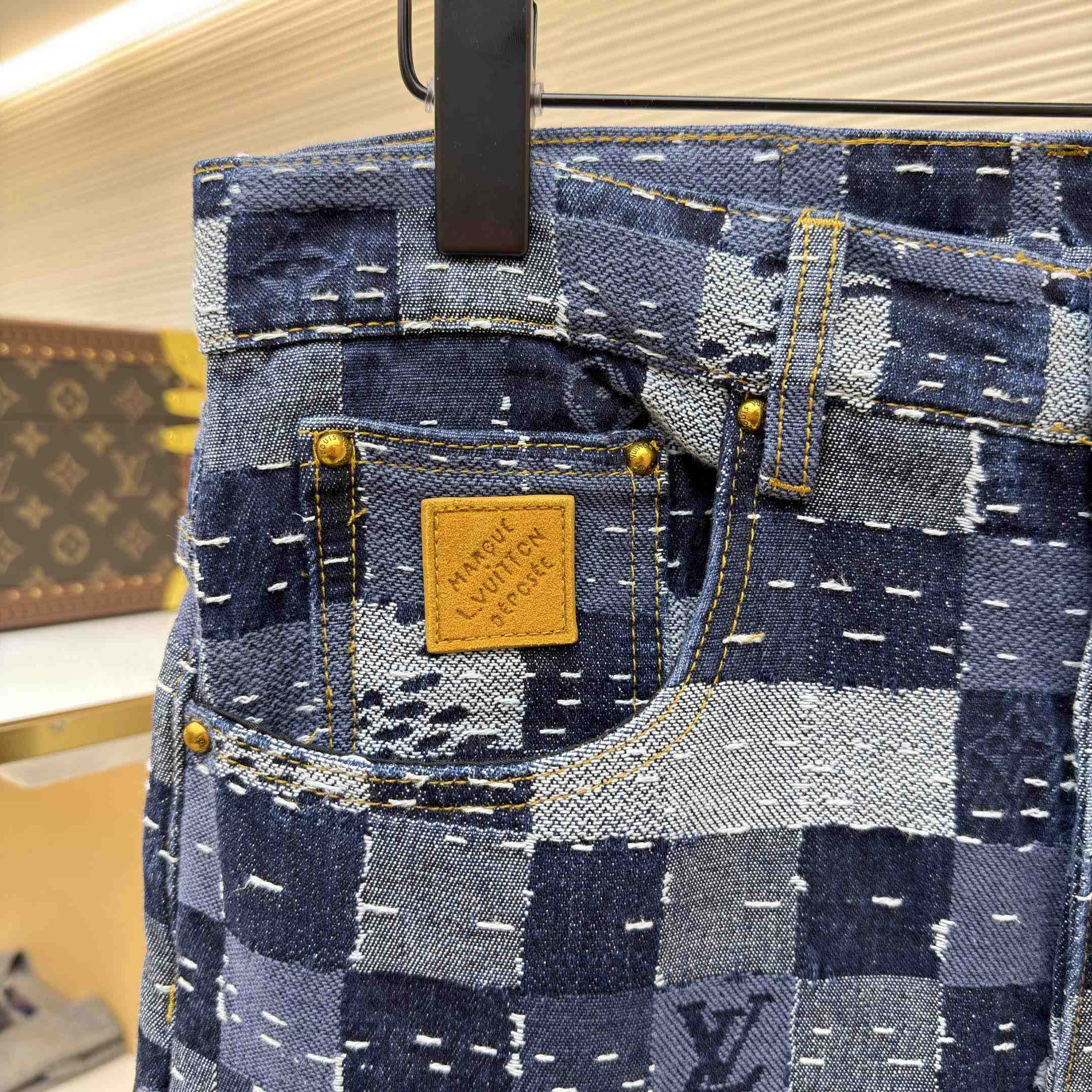 Louis Vuitton Damier Denim Skate Pants - FashionPlug