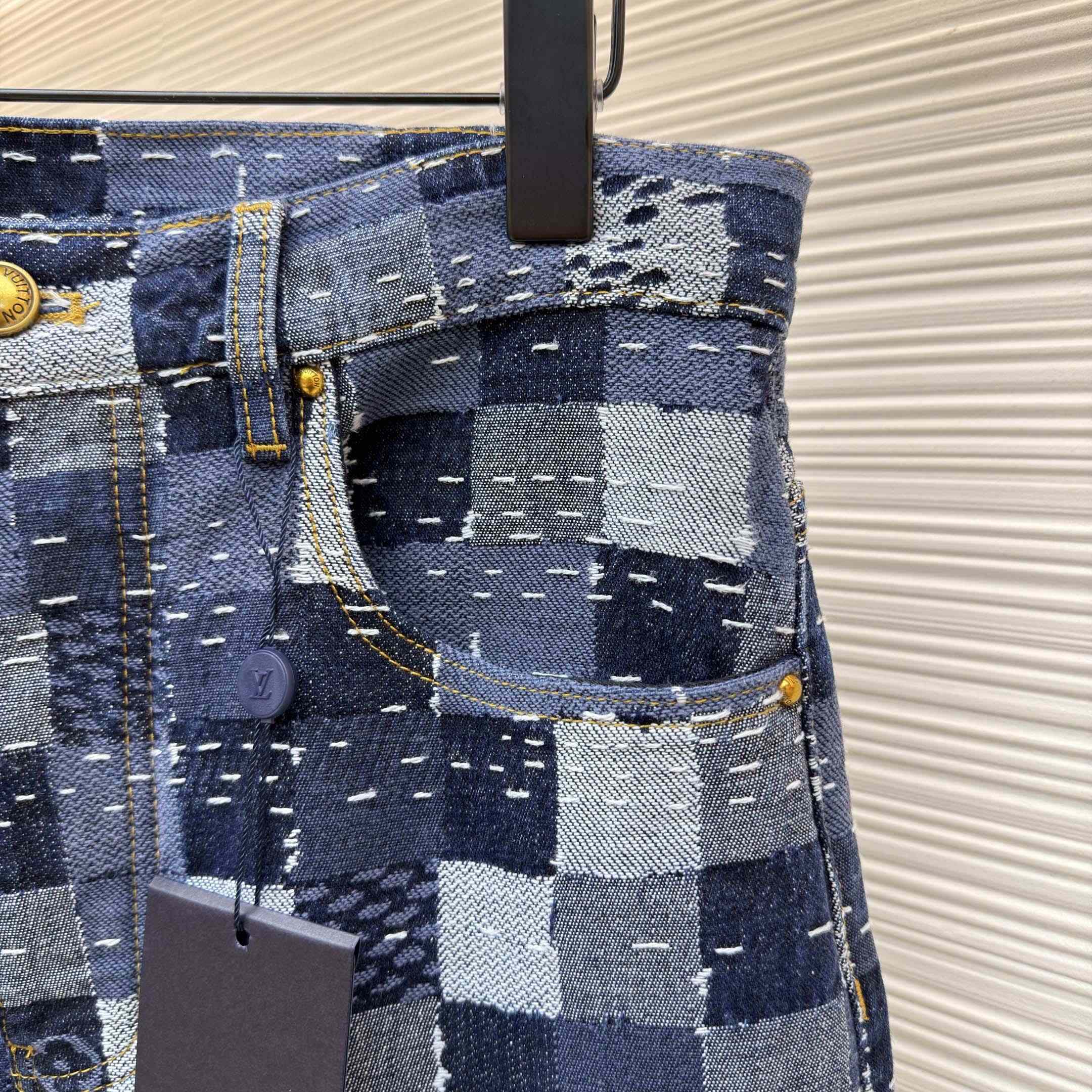 Louis Vuitton Damier Denim Skate Pants - FashionPlug