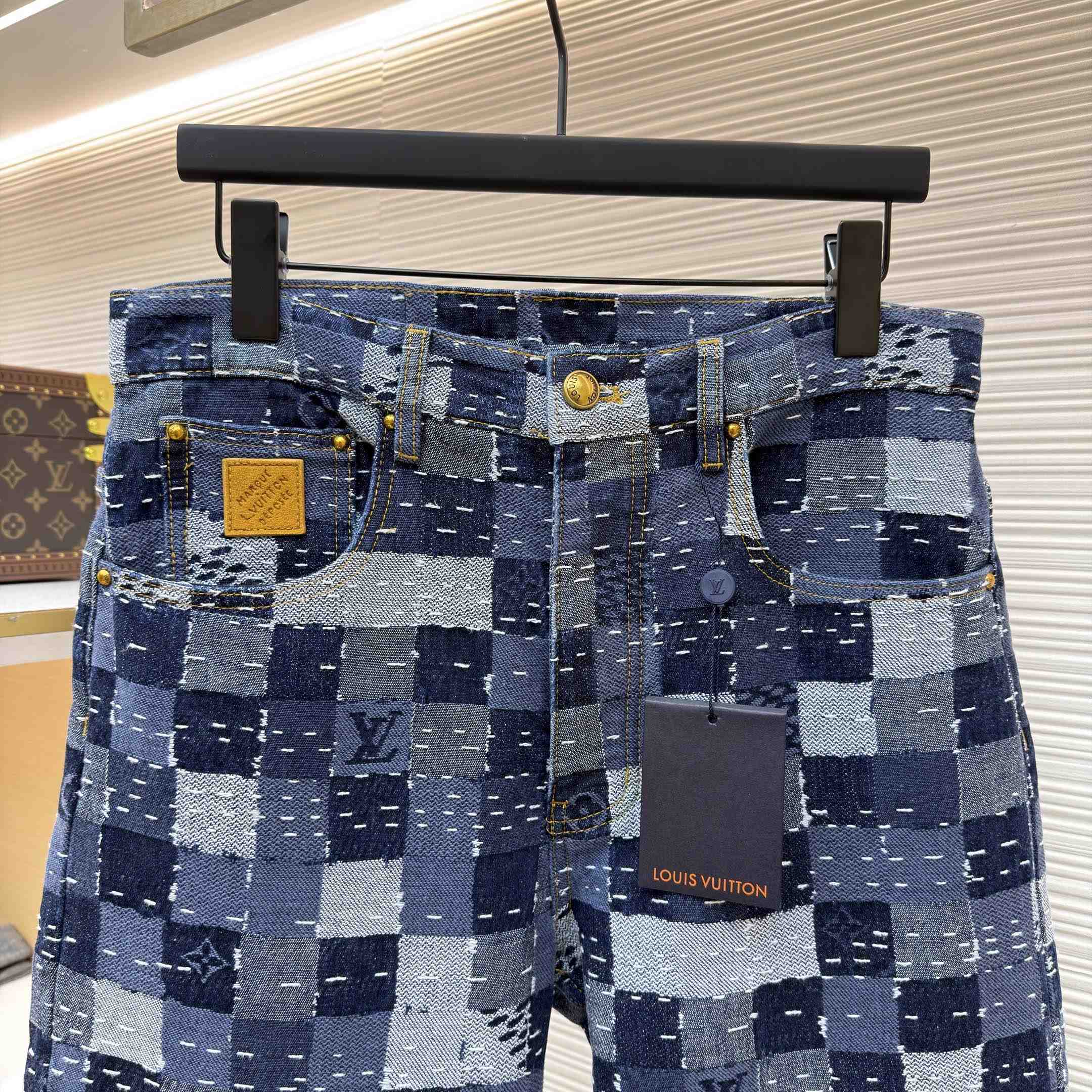 Louis Vuitton Damier Denim Skate Pants - FashionPlug