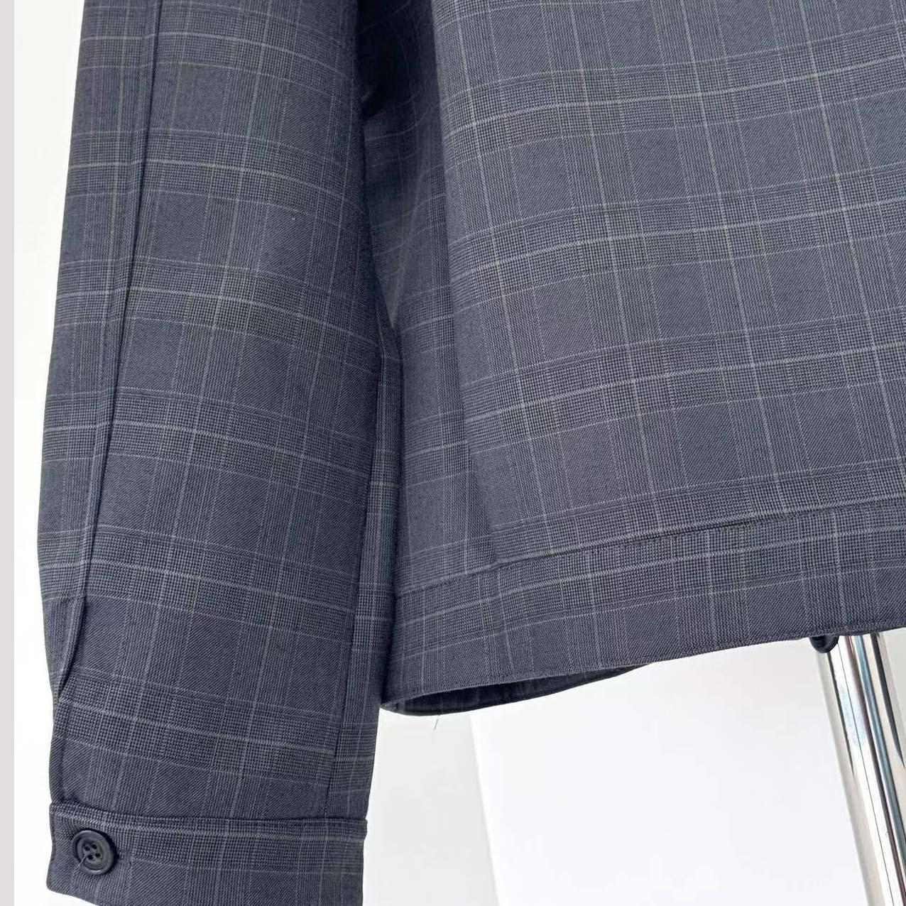 Miu Miu Prince Of Wales Check And bonded Jersey Blouson Jacket - FashionPlug