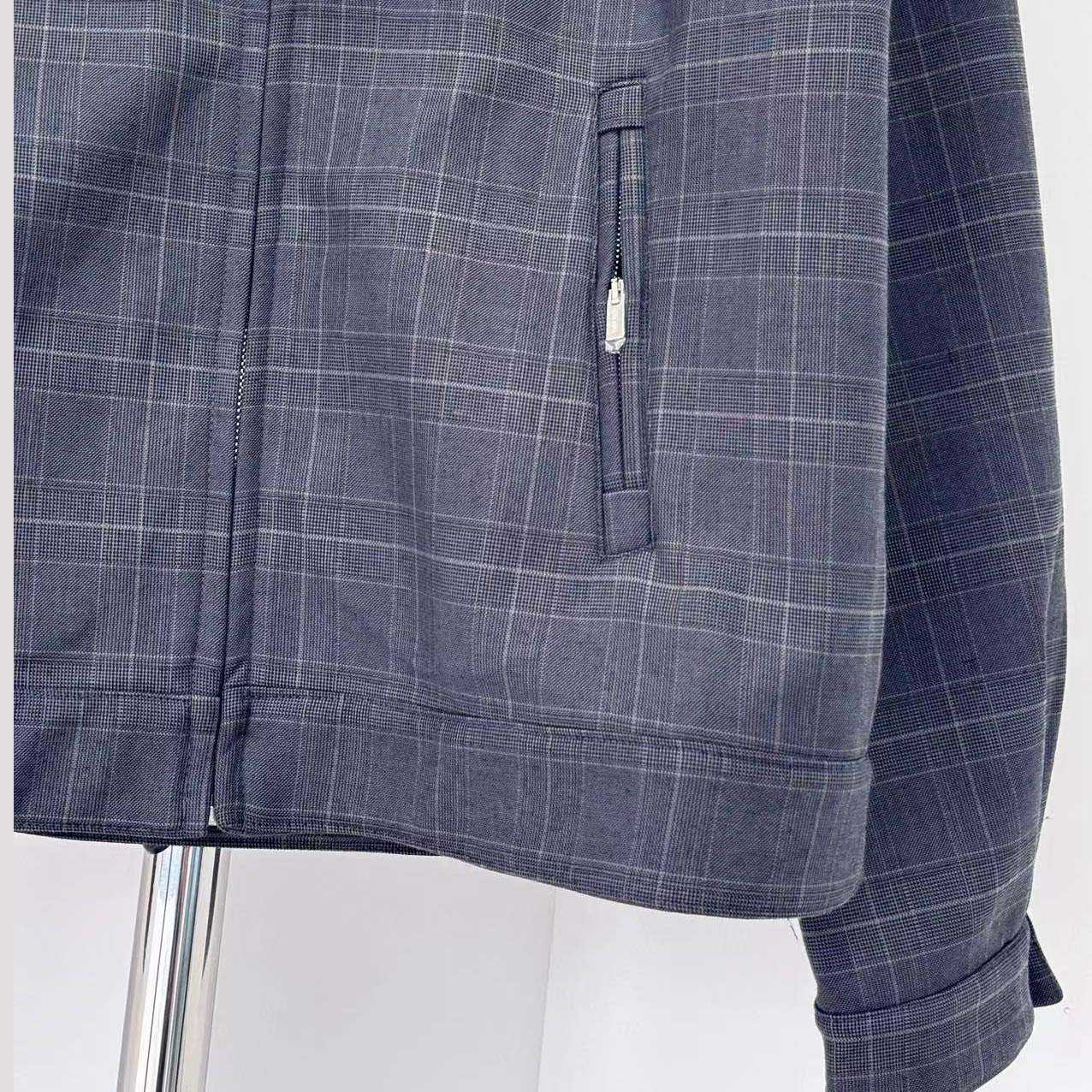 Miu Miu Prince Of Wales Check And bonded Jersey Blouson Jacket - FashionPlug