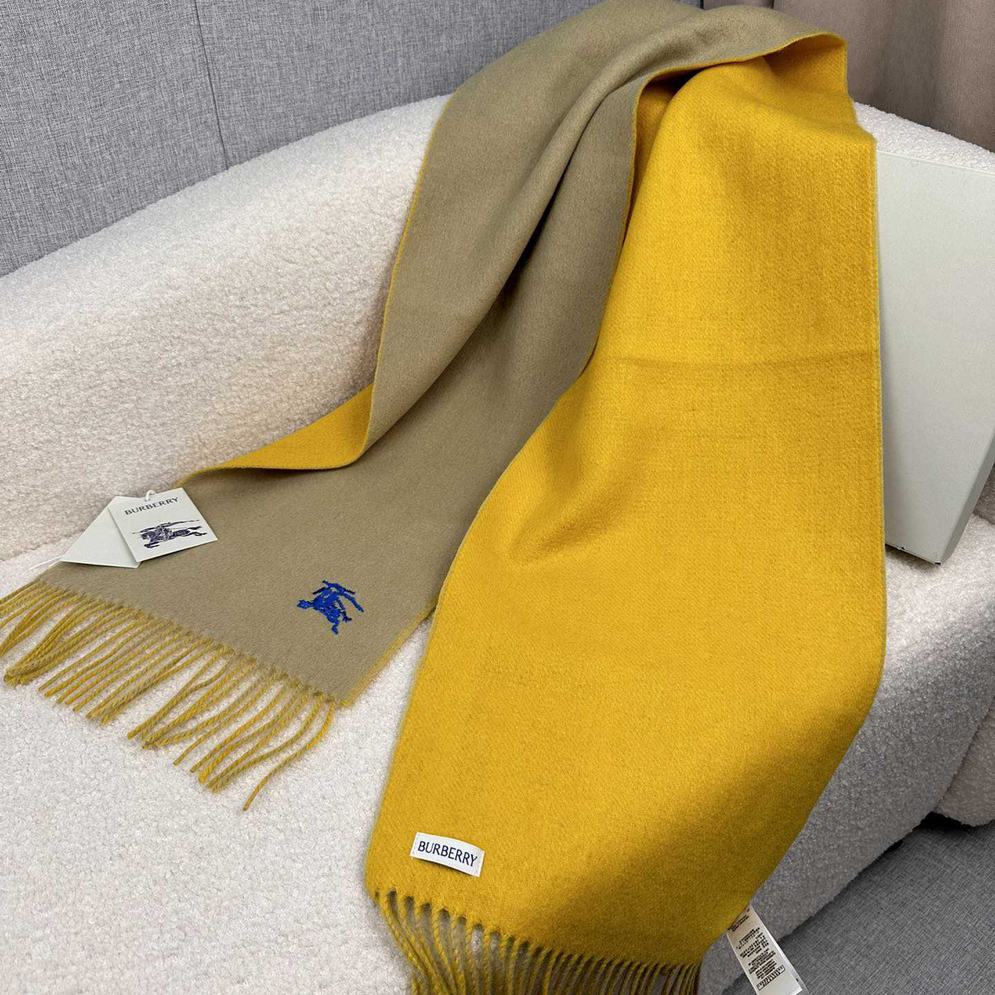 Burberry Reversible Cashmere Scarf - FashionPlug