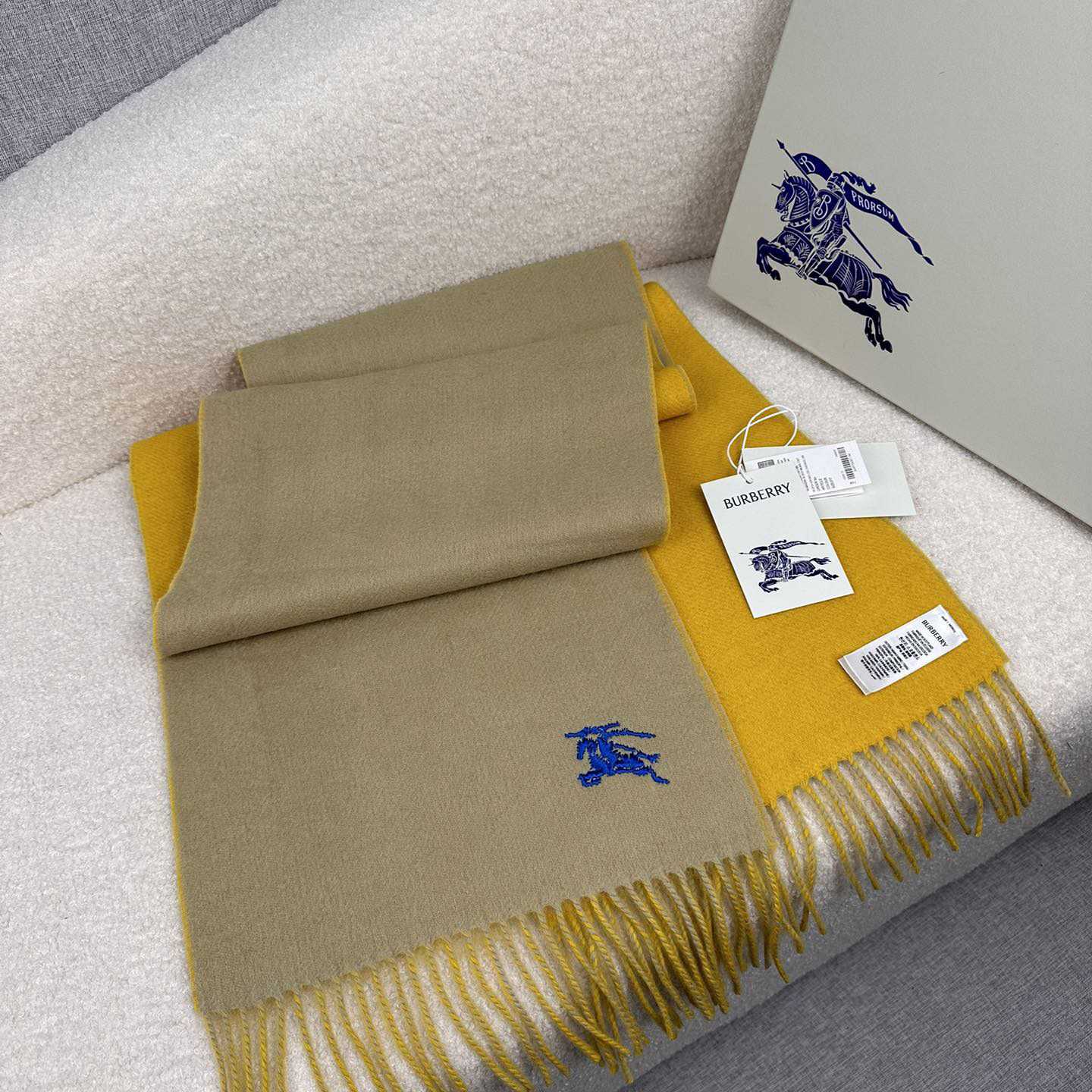 Burberry Reversible Cashmere Scarf - FashionPlug