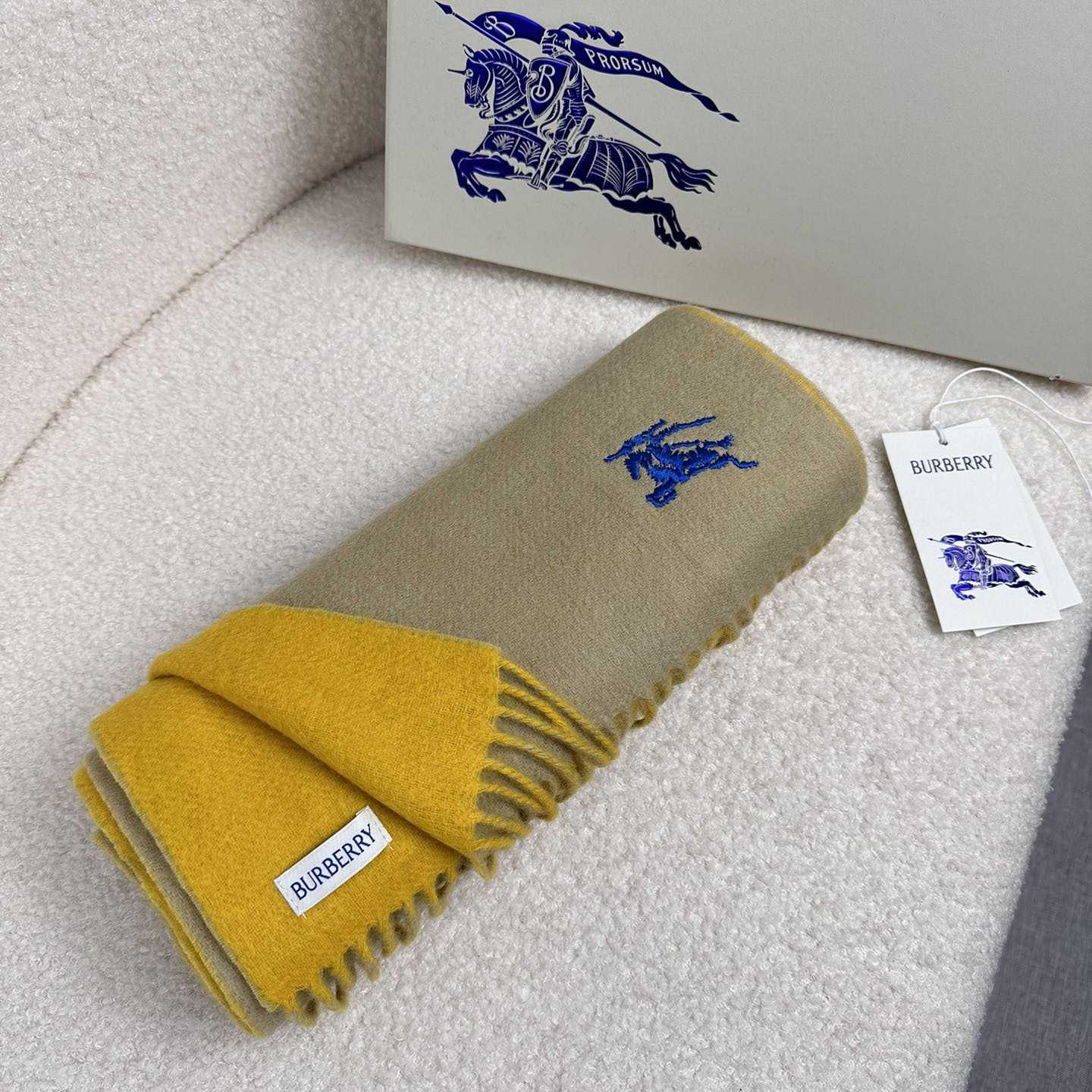 Burberry Reversible Cashmere Scarf - FashionPlug