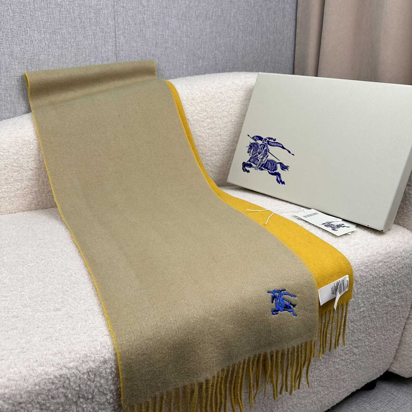 Burberry Reversible Cashmere Scarf - FashionPlug