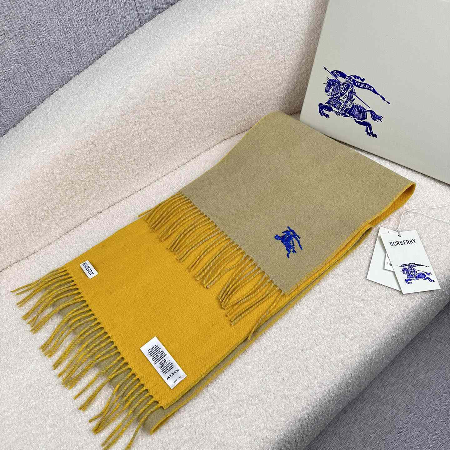 Burberry Reversible Cashmere Scarf - FashionPlug