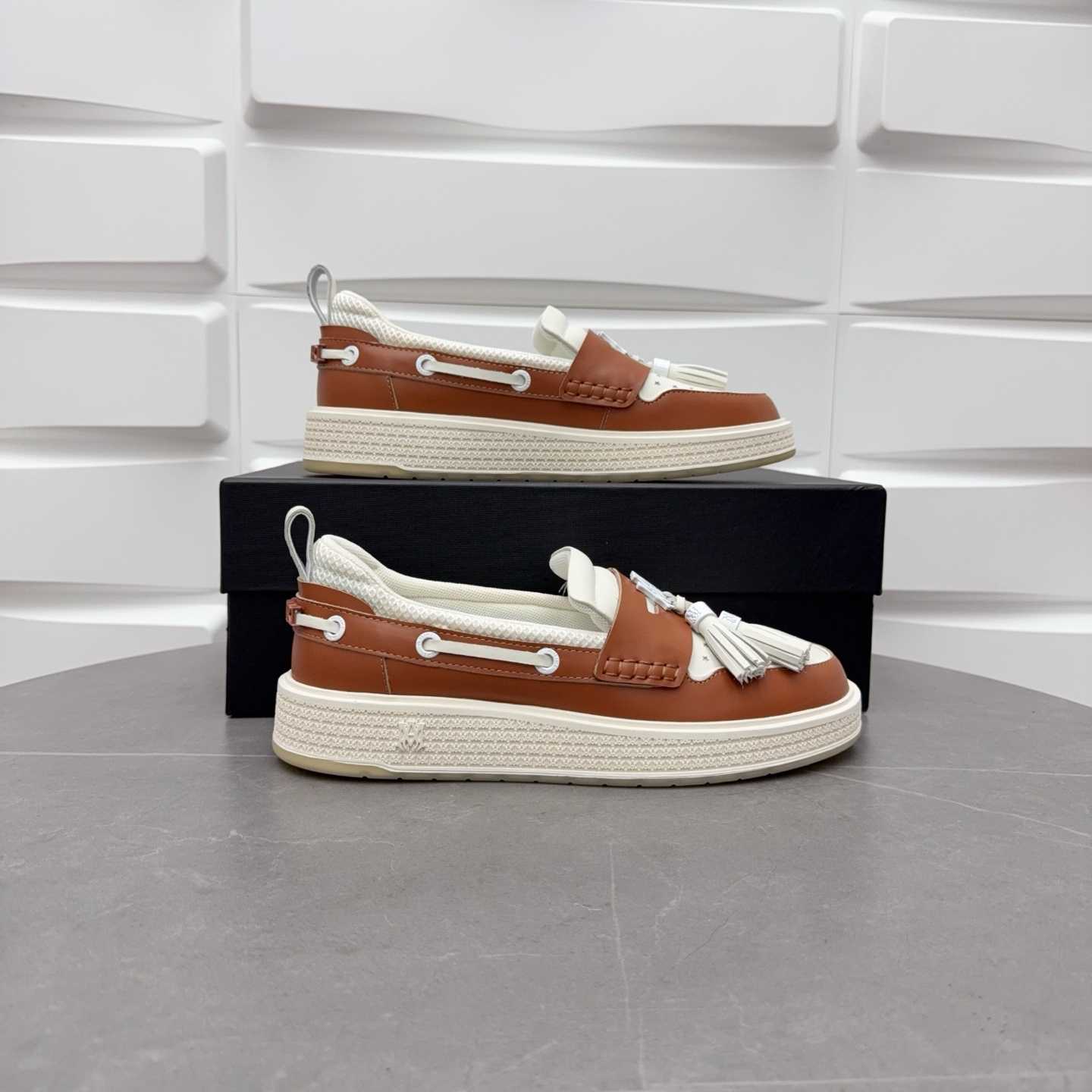 Amiri Men's Brown Loafers Leather - FashionPlug