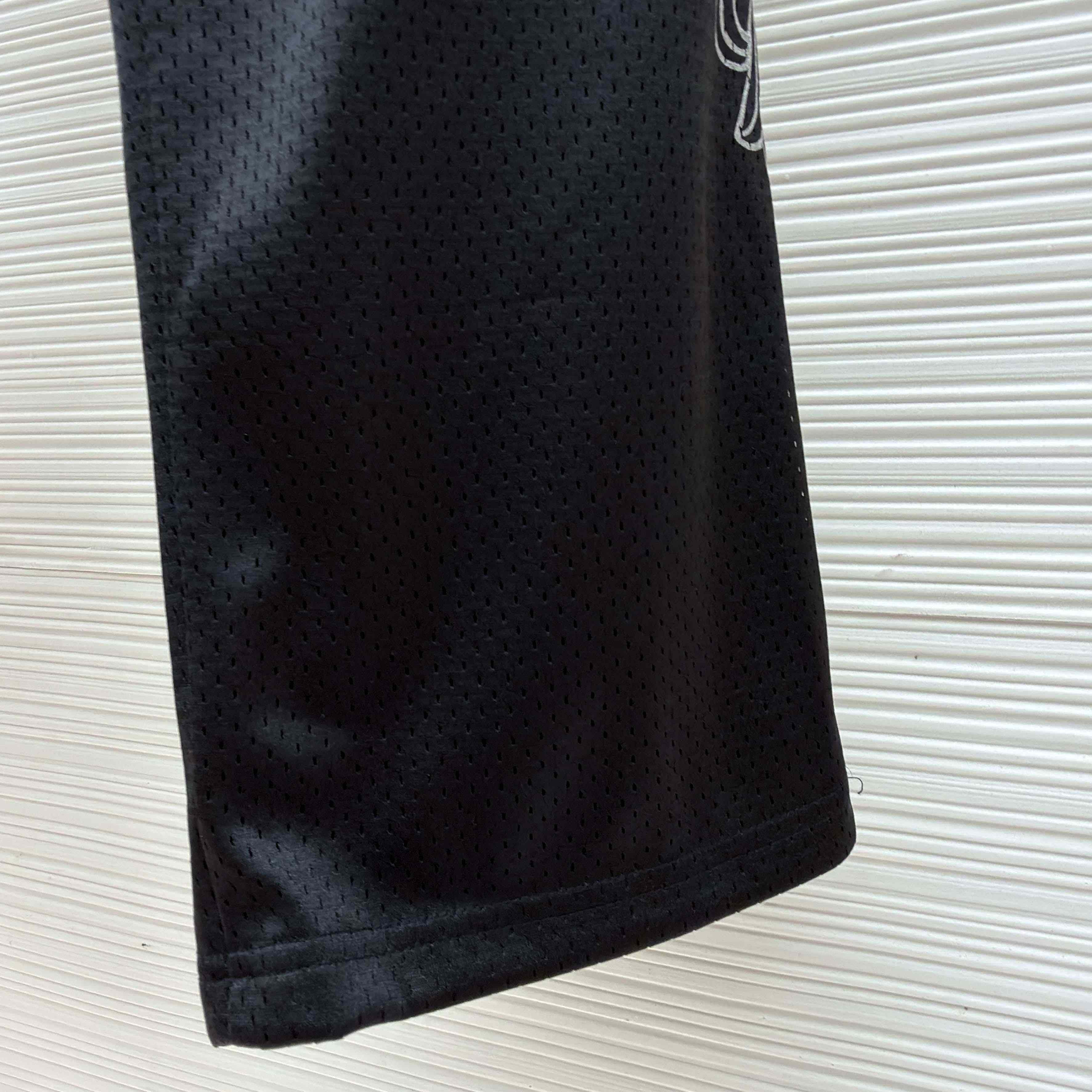 Chrome Hearts black mesh warm-up track pants - FashionPlug