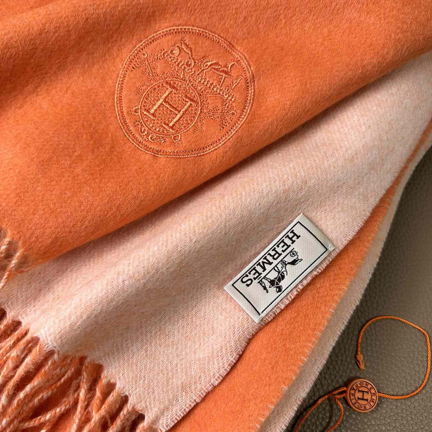 Hermès double-sided cashwool scarf - FashionPlug