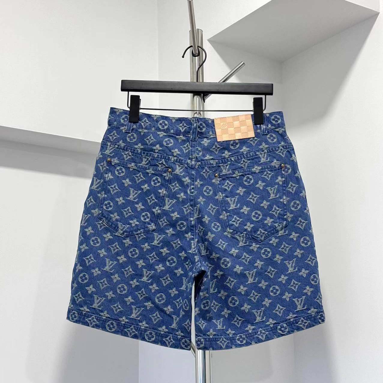 Louis Vuitton Monogram Denim Shorts  - FashionPlug