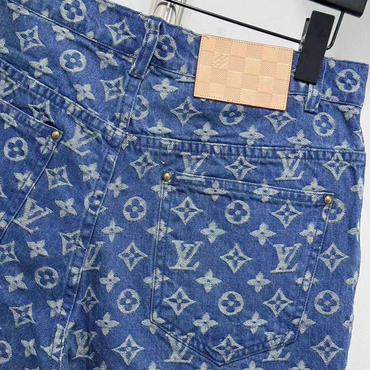 Louis Vuitton Monogram Denim Shorts  - FashionPlug